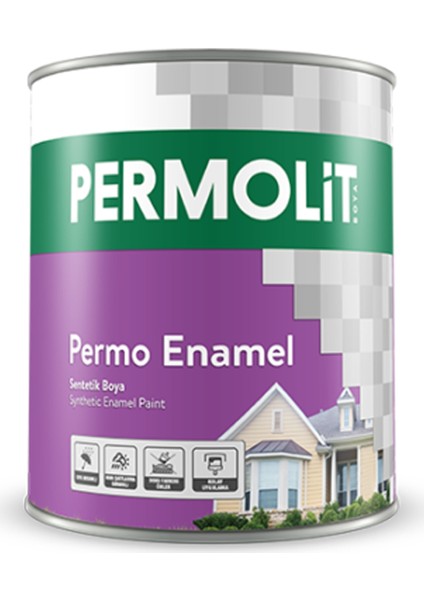 Permo Enamel Sentetik Yağlı Boya Beyaz 0.75LT