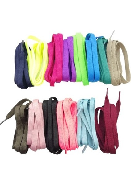 Rengarenk Converse Spor Ayakkabı Yassı Bağcığı 120 cm
