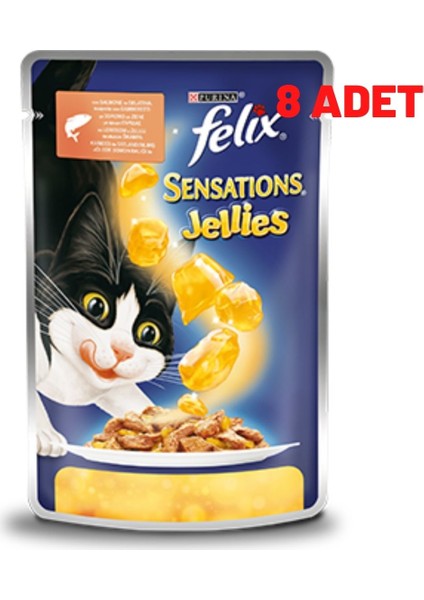 Sensations Somonlu ve Karidesli Yaş Kedi Maması 85 gr x 8 Adet
