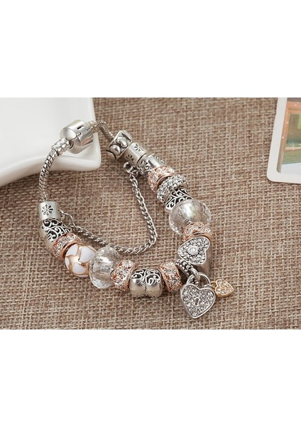 Yeni Trend Charmlı Bileklik(Kalp Model Rose Gold) modelleri