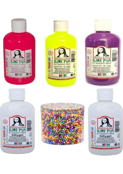 Slaym Seti Slime Set 250 ml 6 Parçalı Set