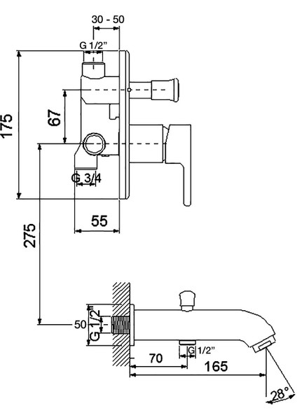 Premium Ankastre Banyo Bataryası Valfli Gagalı 832131 fiyatları