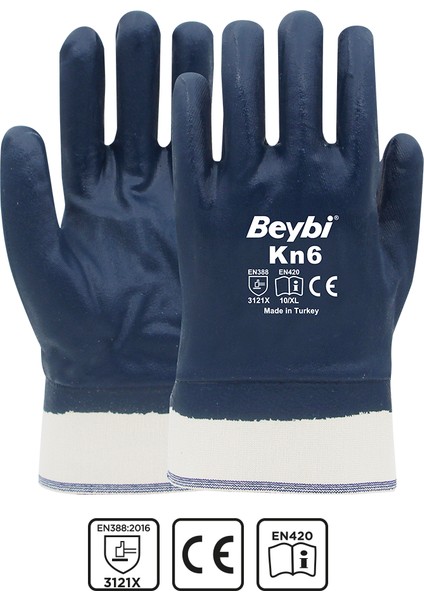 Eldiven Pamuk Nitril Kn6 3 Lü Paket