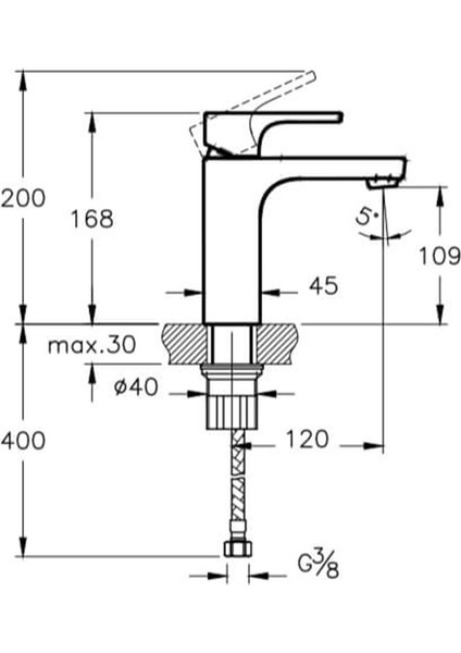 Sento Lavabo Bataryası - Üstten A42513