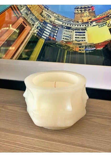 Çoklu Yüz Heykel Mum Dekoratif