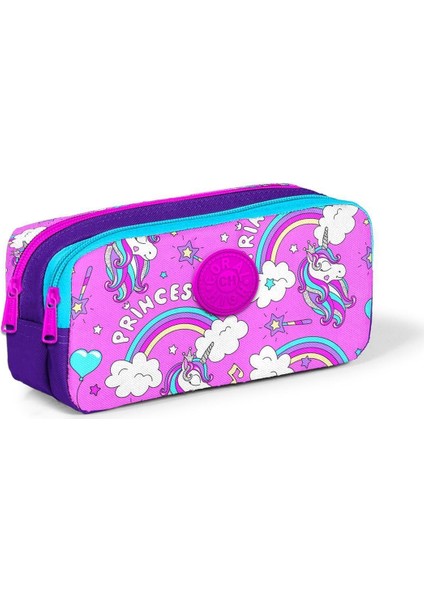 Coral High Kids Unicorn Desenli Iki Bölmeli Kalem Çantası