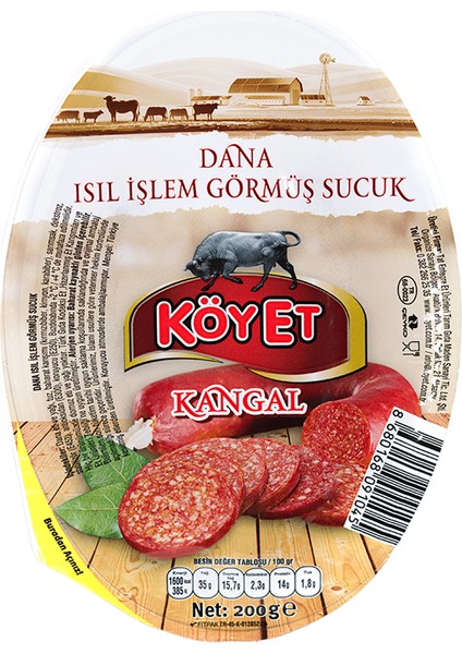 %100 Dana Eti Tekli Kangal Sucuk 200 gr