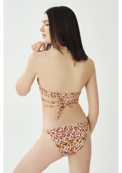 Leopar Üçgen Bikini Takımı