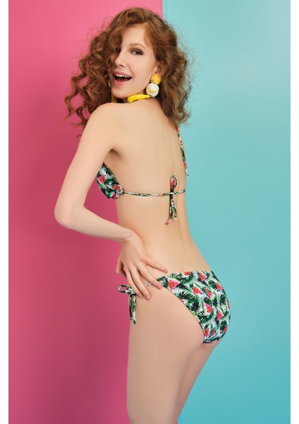 Yeşil Ince Bağcıklı Bikini Altı fiyatları
