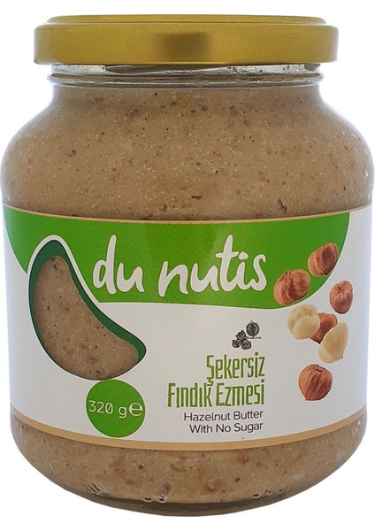 Dunutis Şekersiz Fındık Ezmesi - 320 gr Cam Kavanoz