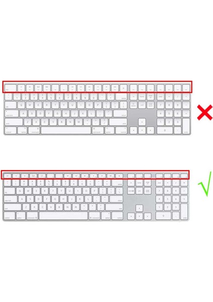 Apple Magic Keyboard-2 ile Uyumlu Klavye Koruyucu A1843 UK-US İngilizce-Türkçe Baskı