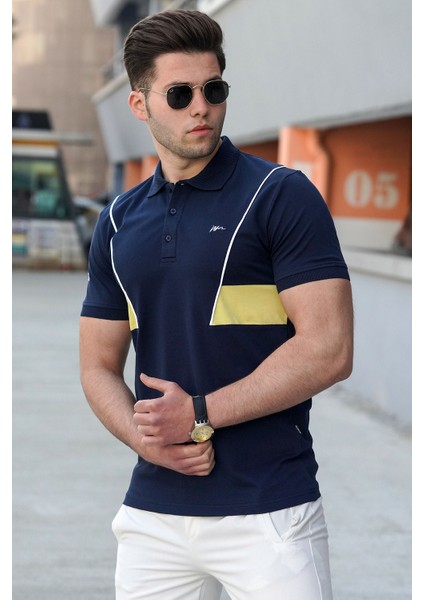 Lacivert Polo Yaka Erkek Tişört 5243