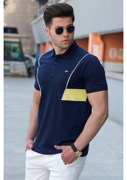 Lacivert Polo Yaka Erkek Tişört 5243
