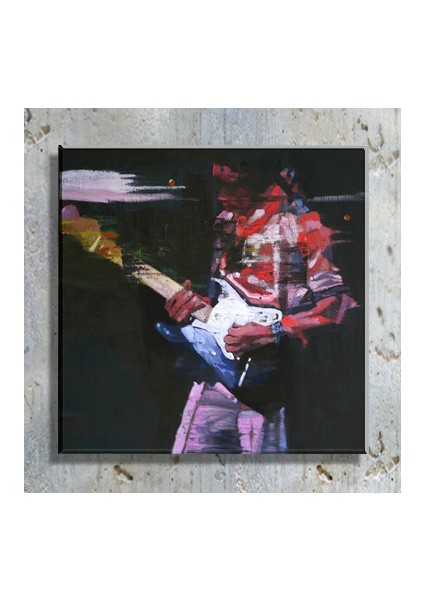 Jimi Hendrix Gitarist Modern Sanat Dekoratif Kanvas Tablo TBL1771 (60X60 Cm)