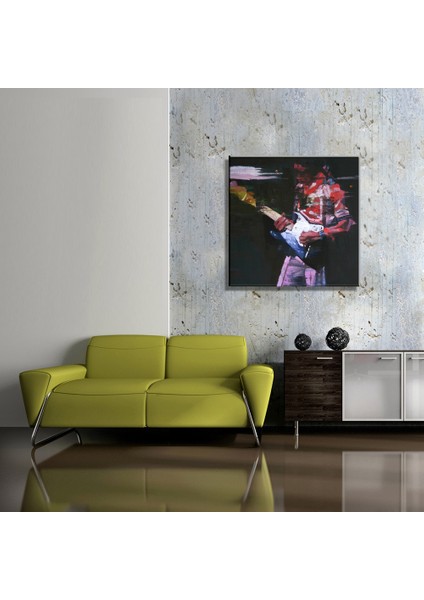 Jimi Hendrix Gitarist Modern Sanat Dekoratif Kanvas Tablo TBL1771 (60X60 Cm) fiyatları