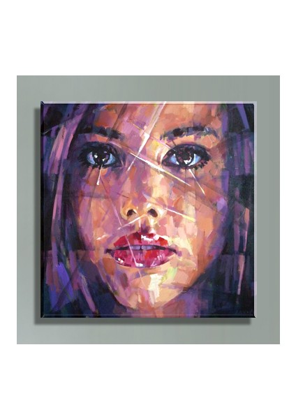 Kadın Portre Yağlı Boya Reprodüksiyon Kanvas Tablo TBL1773 (50X50 Cm)