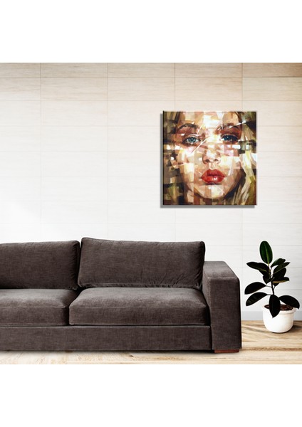 Kadın Portre Yağlı Boya Reprodüksiyon Kanvas Tablo TBL1774 (60X60 Cm) fiyatları