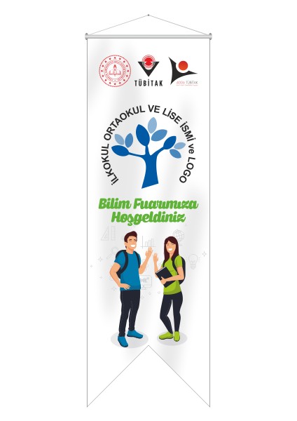 Bilim Fuarı Kırlangıç Flama 50 x 150 cm