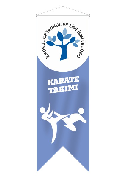 Karate Takımı Kırlangıç Flama 50 x 150 cm