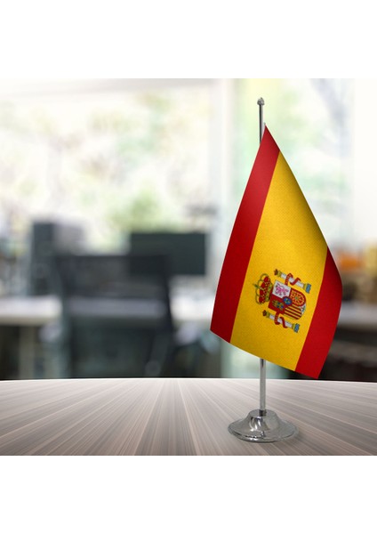 Ispanya Masa Bayrağı Direksiz 15 x 22,5 cm