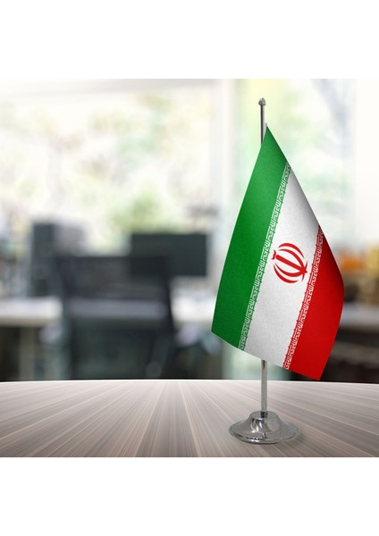 Iran Masa Bayrağı Direksiz 15 x 22,5 cm