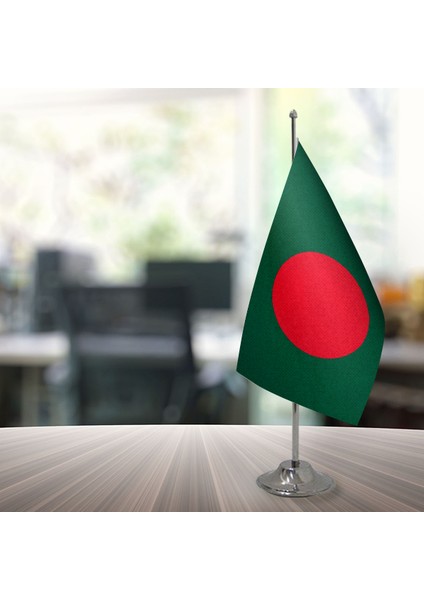 Bangladeş Masa Bayrağı Direksiz 15 x 22,5 cm