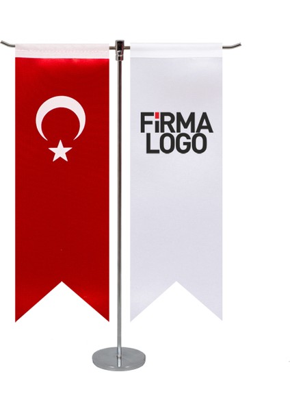 T Kırlangıç Masa Bayrağı Direkli