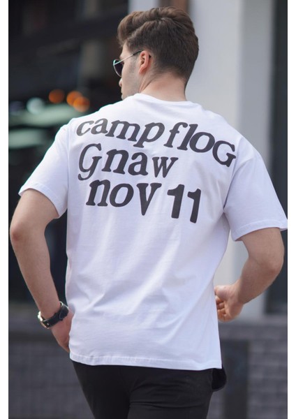 Beyaz Erkek Baskılı Tişört 5263 fiyatları