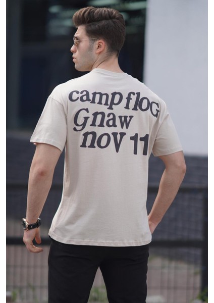 Bej Erkek Baskılı Tişört 5263 fiyatları