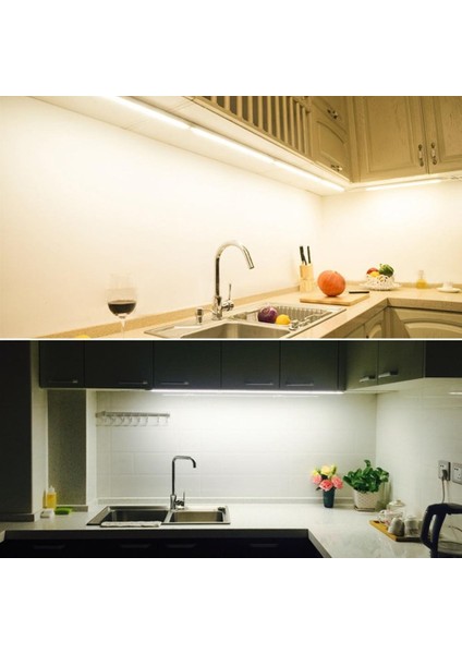 Mutfak Tezgah Işığı Cata LED Bant Armatür 4W 31,5 cm 3200K Gün Işığı 220V Mutfak Led Işık indirimleri