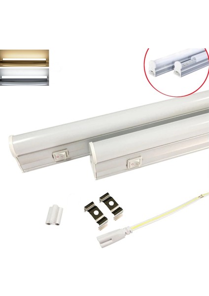 Mutfak Tezgah Işığı Cata LED Bant Armatür 8W 57,5 cm 3200K Gün Işığı 220V Mutfak Led Işık