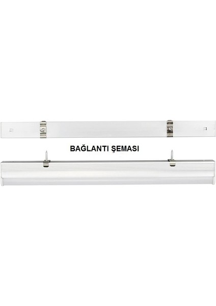 Ucuz Geldi Mutfak Tezgah Işığı Cata LED Bant Armatür 12W 87,5 cm 6400K Beyaz Işık 220V Mutfak Led Işık