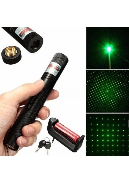 Kama Star Yeşil Şarjlı Lazer Pointer - 10 Km Etkili Kamp Doğa Spor Lazeri (Trendtahtakale)