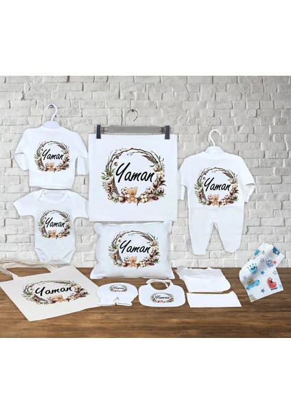 13 Parçadan Oluşan Isme Özel Organik Hastane Çıkışı Seti