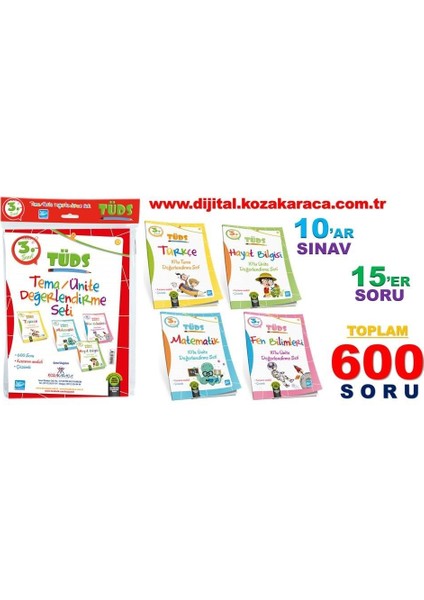 3. Sınıf TÜDS Tema/Ünite Değerlendirme Sınav Seti fiyatları