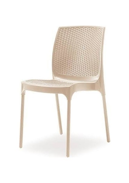 6 Adet Novussi Sunny Rattan Kolsuz Sandalye Kapiçino