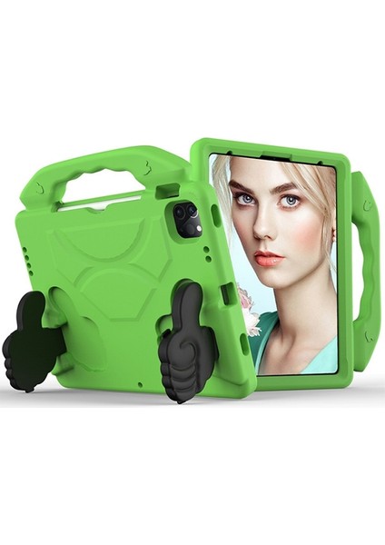 Apple Ipad Pro 11 2020-2018, Air 4. Nesil 10.9 Için Eva Çocuk Shockproof Standlı Taşınabilir Kılıf Yeşil
