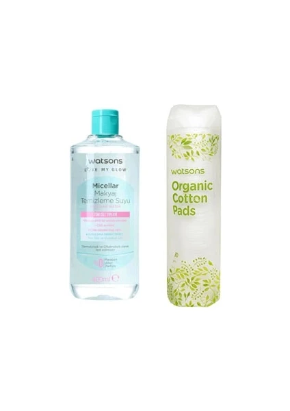 Micellar Makyaj Temizleme Suyu 400 ml ve Watsons Pamuk 80'li