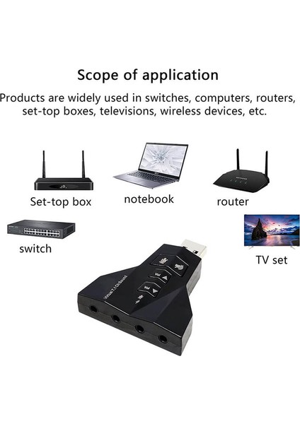 7.1 USB Ses Kartı USB Sound Kart Virtual 3D Çevirici