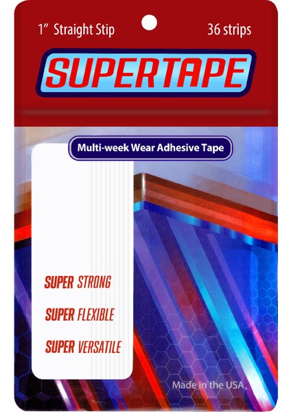 SUPERTAPE Protez Saç Bandı Düz (1'' x 3'' - 2.5cm x 7.5cm) 36 Adet