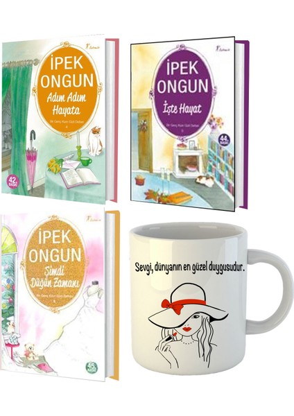 Ipek Ongun 4-5-6  + Ipek Ongun Kitap Sözü Kupa Bardak