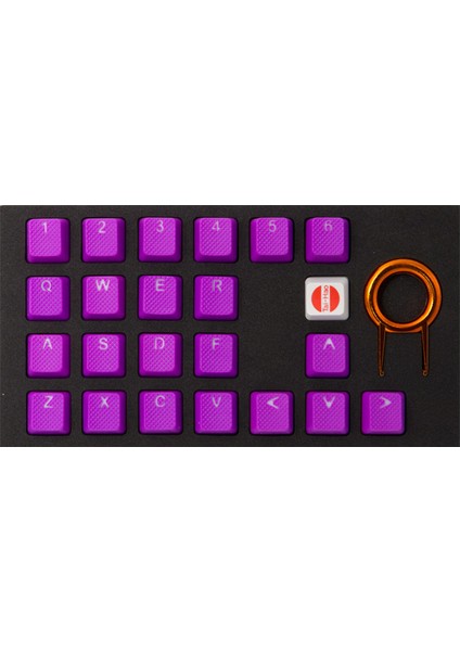 Rubber Gaming Aydınlatmalı Keycaps Set - 22 Keys Rubberized Doubleshot Key Caps ( Purple Mystery )