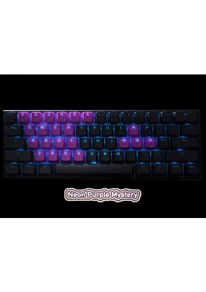 Rubber Gaming Aydınlatmalı Keycaps Set - 22 Keys Rubberized Doubleshot Key Caps ( Purple Mystery )