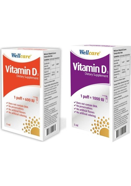 Vitamin D3 1000 Iu & Vitamin D3 600 Iu