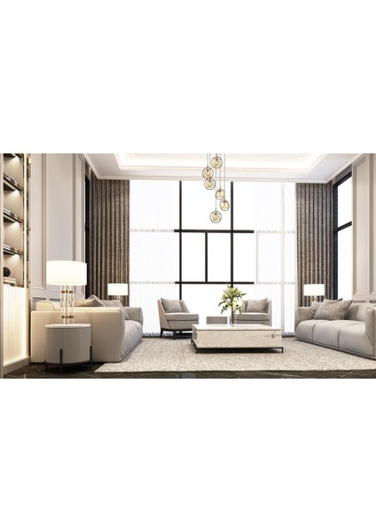 AV-60291-6ET Eskitme Kaplama Modern Avize E14 Metal Cam 40cm