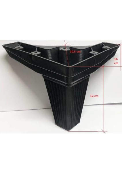 Mobilya Koltuk Ayağı Baza Çekyat Chester Oturma Grubu Ayağı Elmas Siyah 12 cm 8 Adet