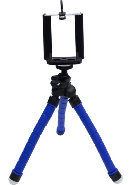 Esnek Ahtapod Tripod Telefon Tutucu Mavi