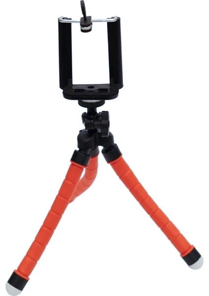 Esnek Ahtapod Tripod Telefon Tutucu Kırmızı