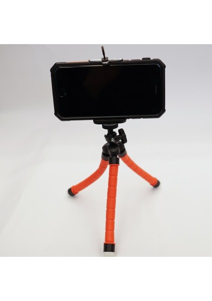 Esnek Ahtapod Tripod Telefon Tutucu Kırmızı