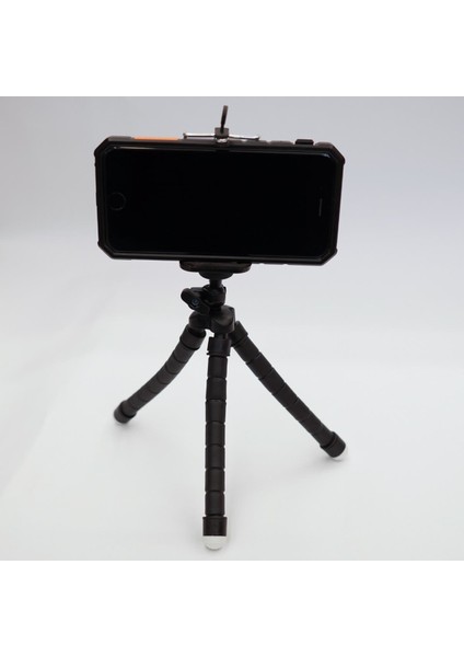 Esnek Ahtapod Tripod Telefon Tutucu Siyah